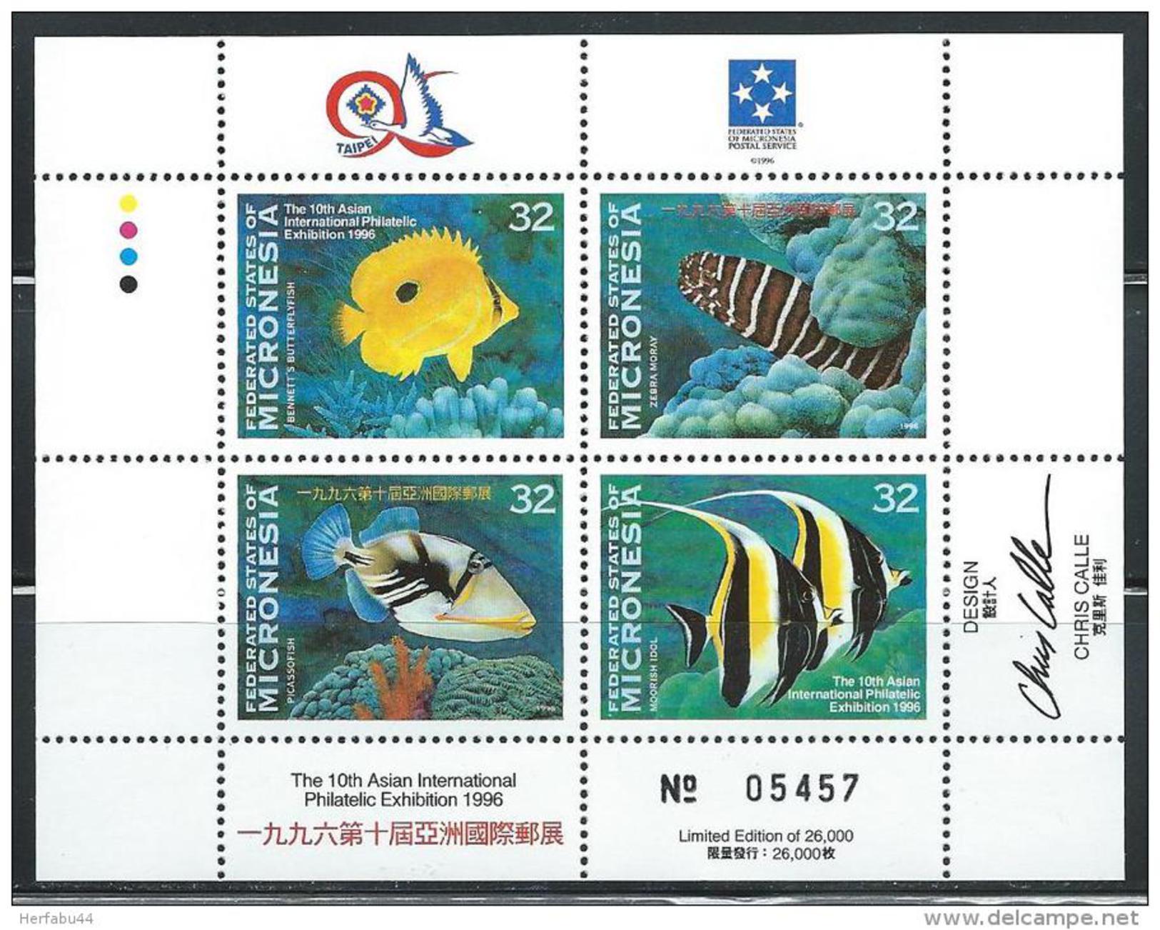 Micronesia     "Fishes-Philatelic Exhibition"      Block Of 4      SC# 250  MNH** - Micronesia