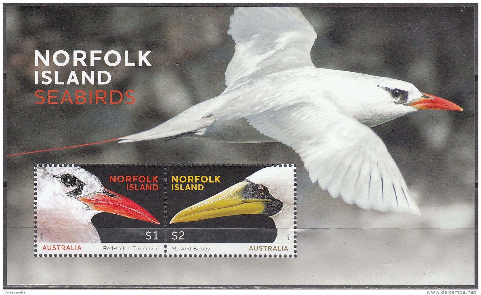 Norfolk Island 2016 Bloc Feuillet Oiseaux De Mer Neuf ** - Ile Norfolk