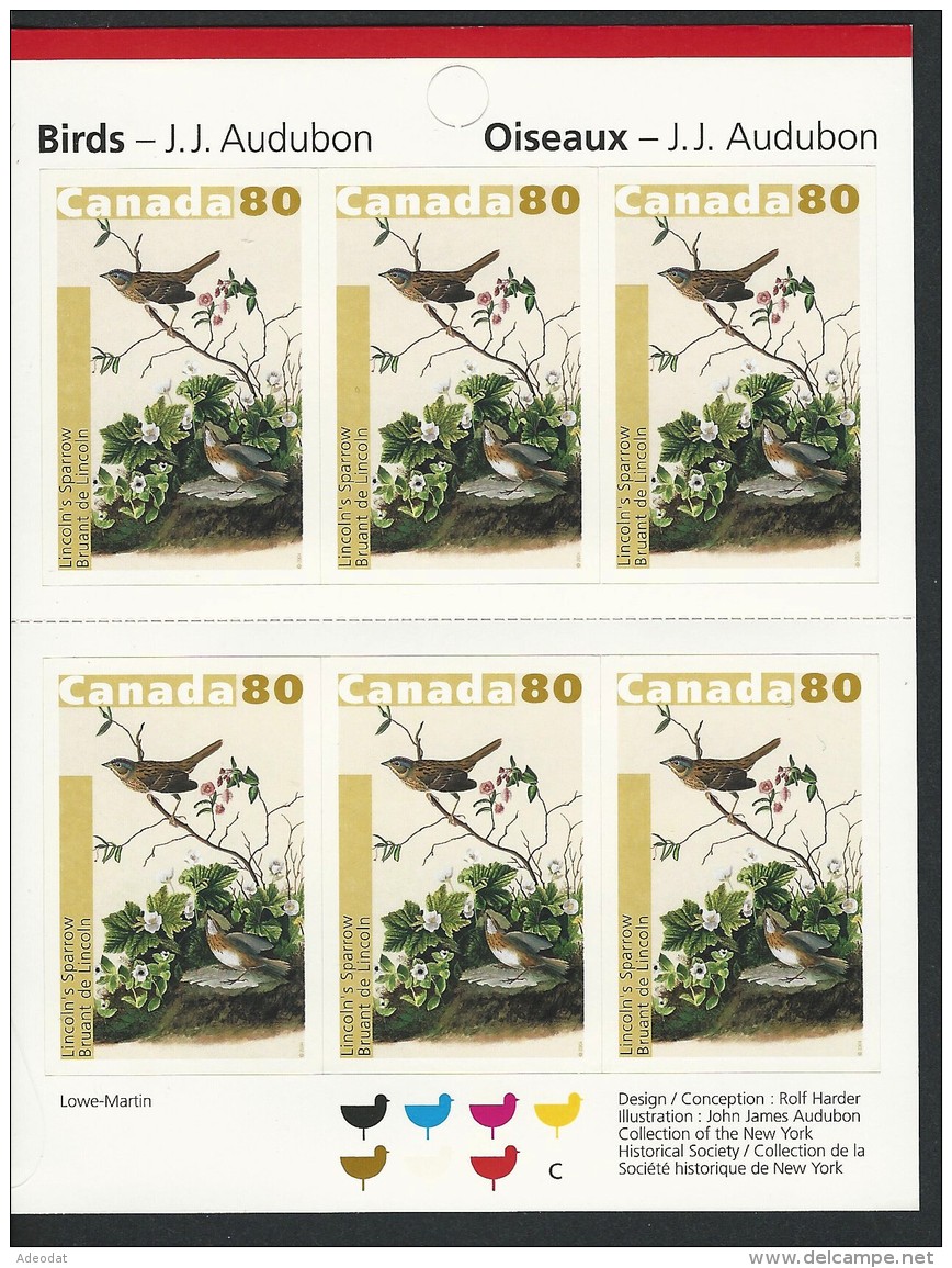 CANADA 2004 SCOTT 2040 PANE OF 6 VALUE US $ 8.00. - Unused Stamps
