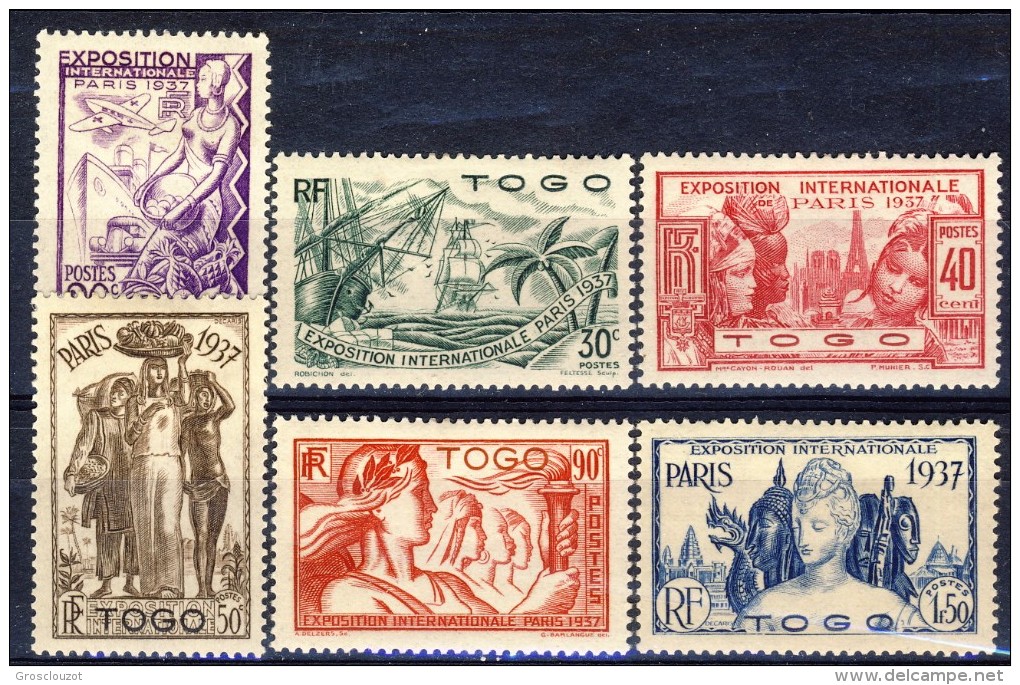 Togo 1937 Serie N. 165-170 MLH Catalogo E 13,20 - Andere & Zonder Classificatie