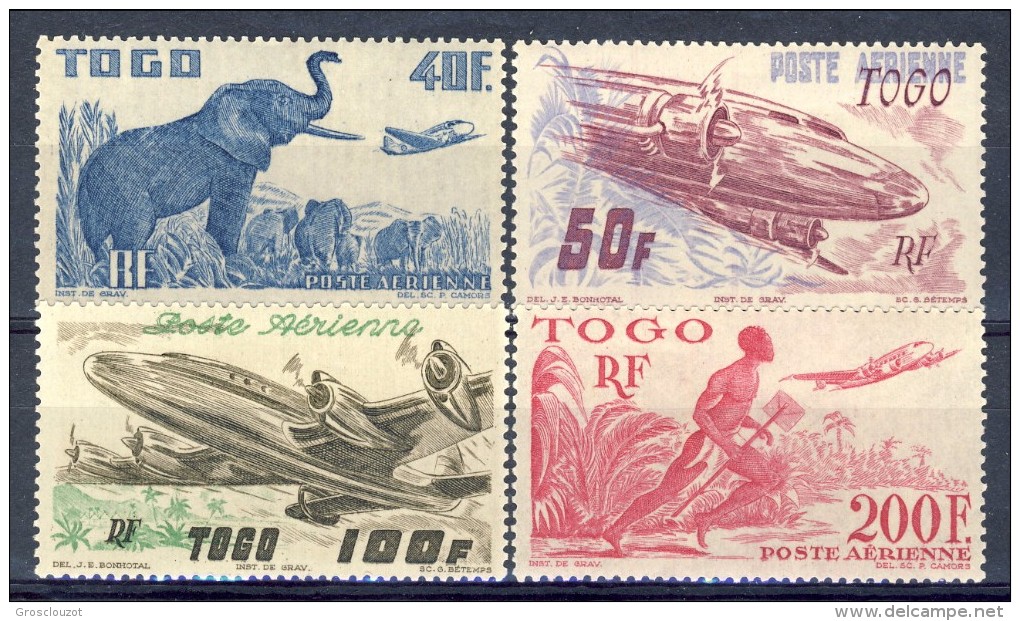 Togo Posta Aerea 1947 Serie N. 17-20 MNH Catalogo € 36 - Autres & Non Classés