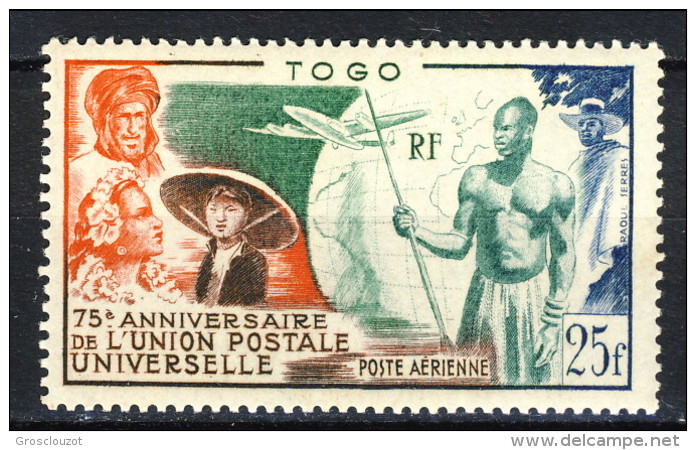 Togo Posta Aerea 1949 N. 21 F. 25 MH Catalogo € 10 - Autres & Non Classés