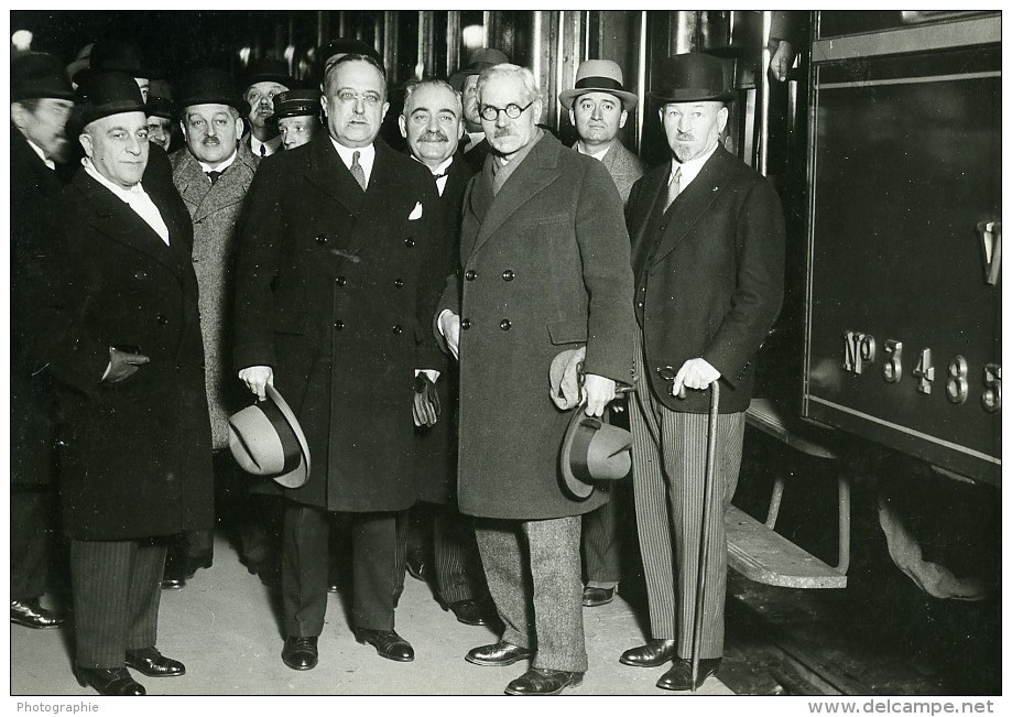 Paris Politiciens Mr Tardieu &amp; Ramsay MacDonald Ancienne Photo Meurisse 1930 - Berühmtheiten