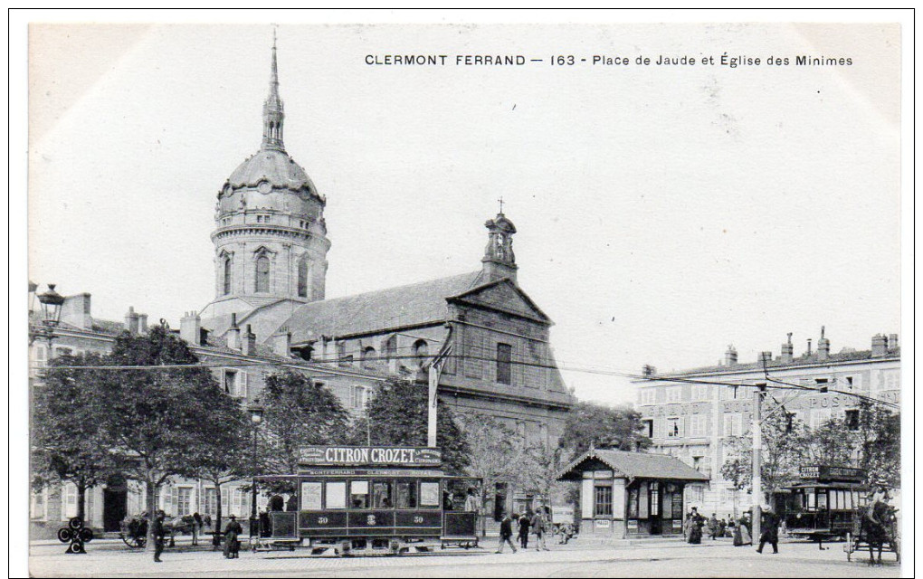 CLERMONT FERRAND - Place De Jaude Et Eglise Des Minimes - Dos Simple - Clermont Ferrand