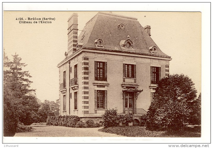 Carte Postale  Ancienne Brulon - Château De L'Enclos - Brulon