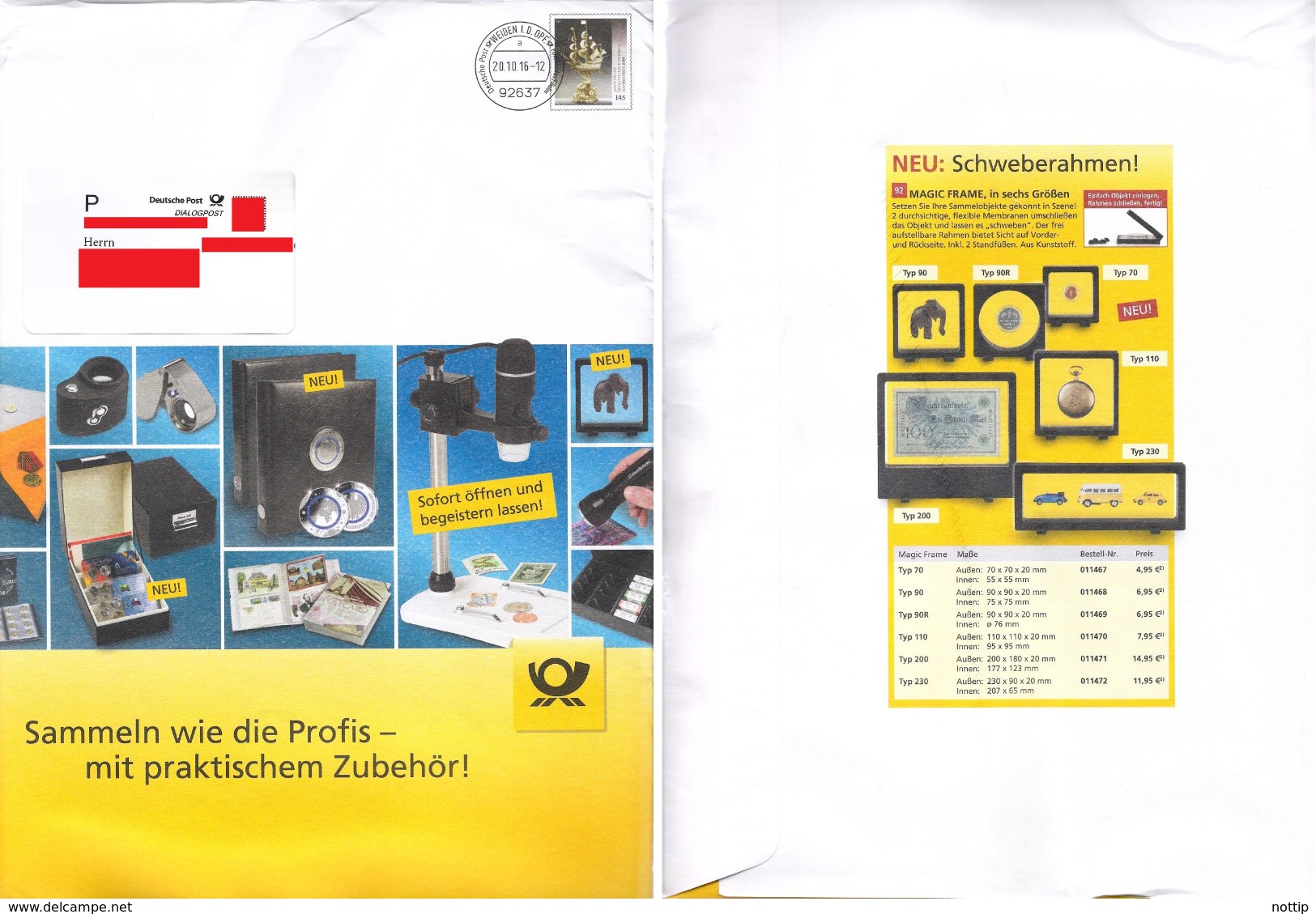 Plusbrief Ganzsache Dienstganzsache Deutsche Post 20.10.2016 - Private Covers - Used