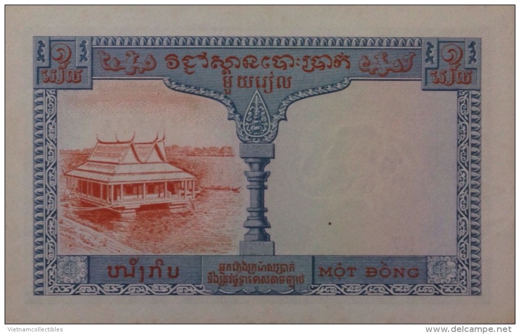 Indochine Indochina Vietnam Viet Nam Laos Cambodia 1 Piastre AU Banknote 1953-1954 - P#94 / 02 Images - Indochina