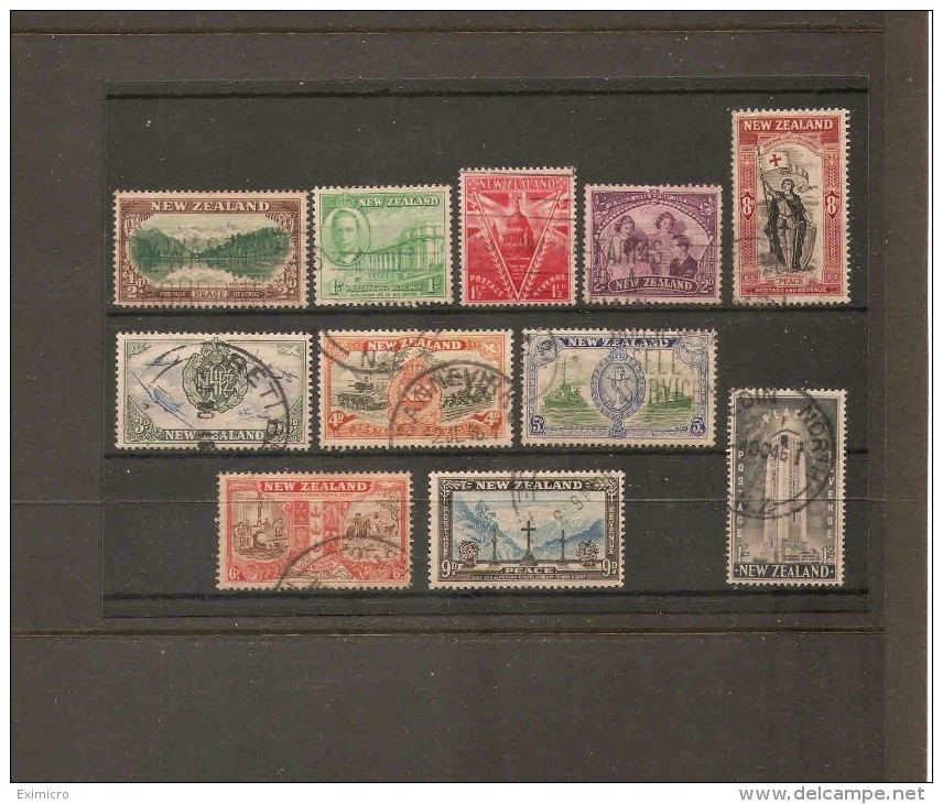 NEW ZEALAND 1946 PEACE SET SG 667/677 FINE USED Cat £4 - Used Stamps