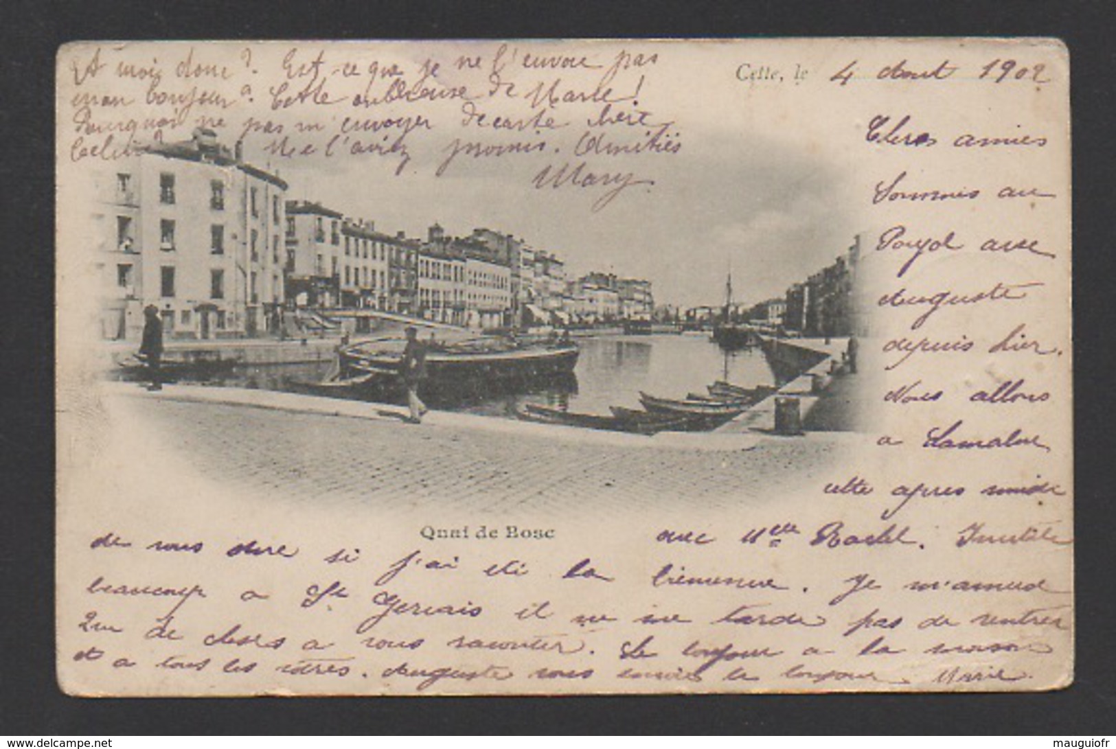 DF / 34  HERAULT / SÈTE (CETTE) / QUAI DE BOSC / CIRCULÉE EN 1902 - Sete (Cette)