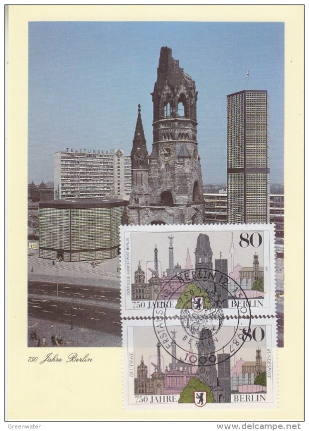 Berlin 1987 750J. Berlin 2x1v  Maximum Card (33623) - Maximum Kaarten