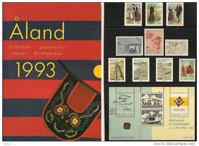 Aland - Åland 1993 - Year Set Complete - , FIM  48.40, MNH(**) - Aland