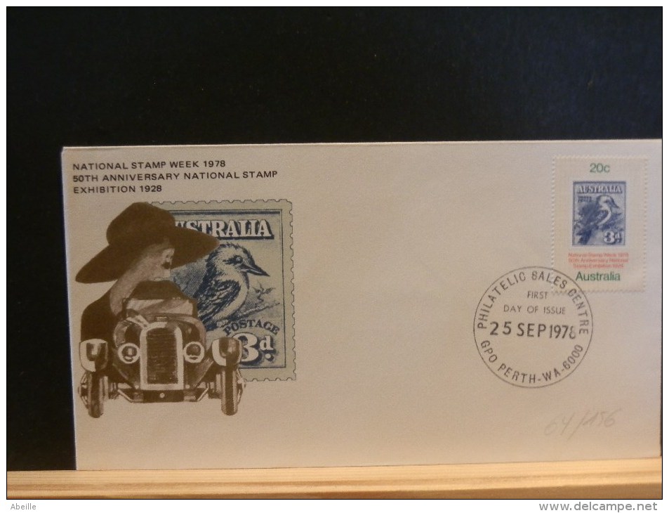 64/156  FDC  AUSTRALIE. - Cars