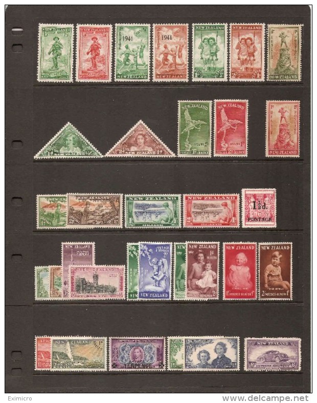NEW ZEALAND 1936 - 1952 MOUNTED MINT SETS Cat £11+ - Colecciones & Series
