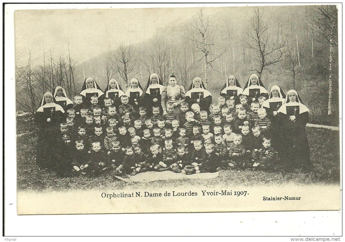 Yvoir Orphelinat  Notre Dame De Lourdes Mai 1907 - Yvoir