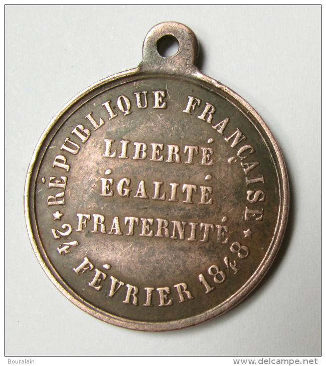 Médaille -  24 Février 1848 - Travail - Liberté - Franc Maçon ? - Monétaires / De Nécessité