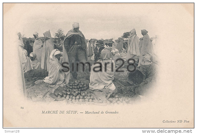 SETIF - N° 24 - MARCHE DE SETIF - MARCHAND DE GRENADE - Sétif