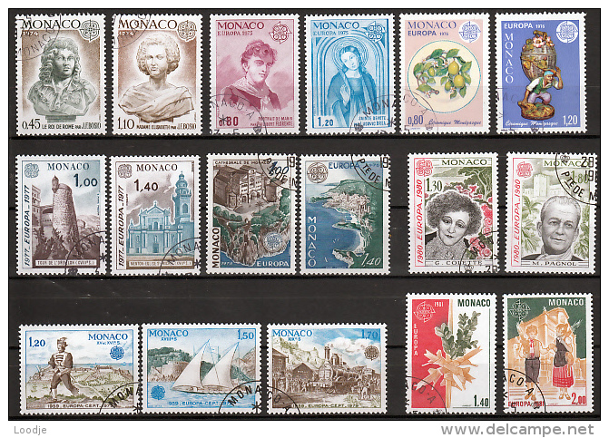 Monaco Europa Cept 1974 T.m. 1981 Gestempeld  Fine Used - Collections