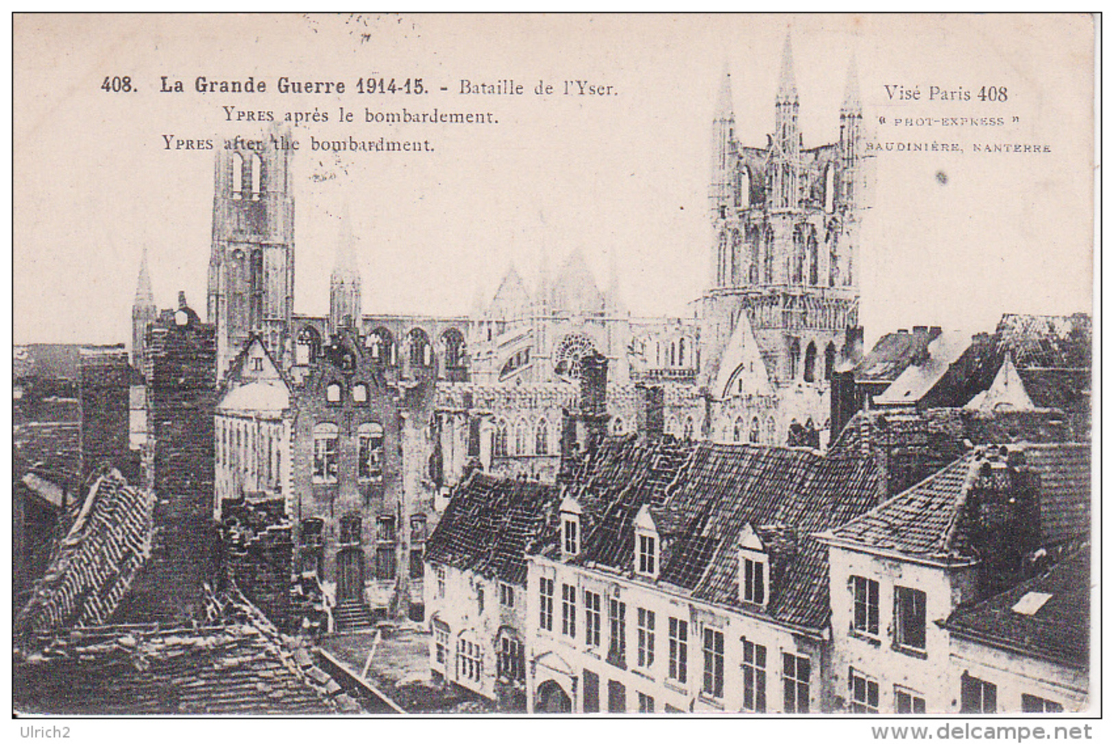 CPA Ypres Après Le Bombardement - La Grande Guerre 1914-15 - Postes Militaires Belgique - 1916 (22613) - Ieper