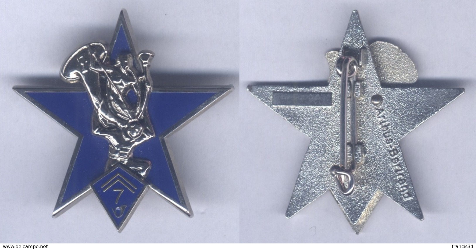 Insigne De La Compagnie De Commandement Et De Logistique Du 7e Bataillon De Chasseurs Alpins - Army