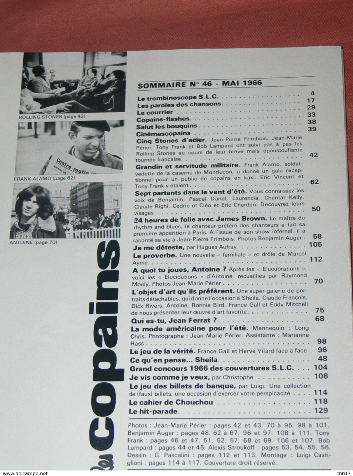 SALUT LES COPAINS   MAI  1966  N° 46  /   Mick Jagger. Spécial 164 Pages Et 7 Portraits Double Format Détachables - Shei - Musique