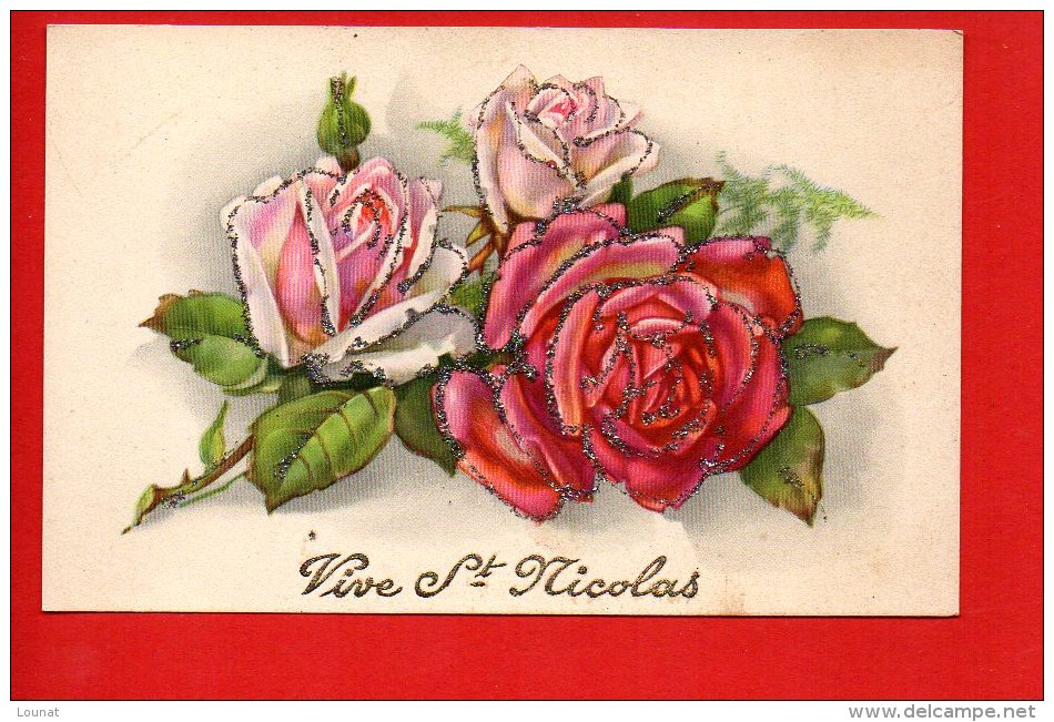 Fantaisie - Fête Saint Nicolas - Fleurs Roses - San Nicolás