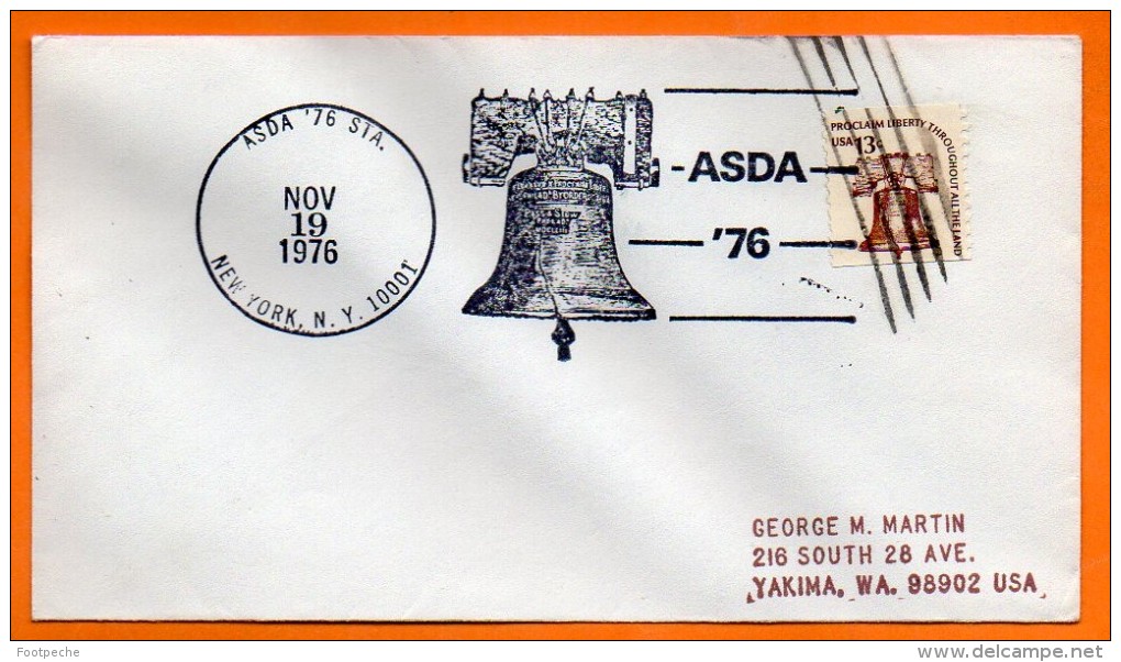 USA  CLOCHES  ASDA  1976  Lettre Entière N° BB 829 - Lettres & Documents