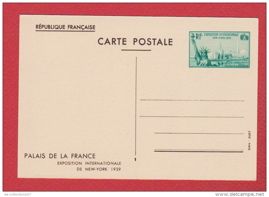 Entier Postal  --  Exposition De New York --  Neuf - Standard- Und TSC-AK (vor 1995)