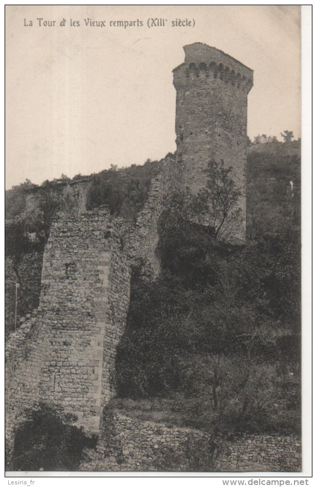 CPA - CASTELLANE ? - LA TOUR ET LES VIEUX REMPARTS - T. B. E. - Castellane