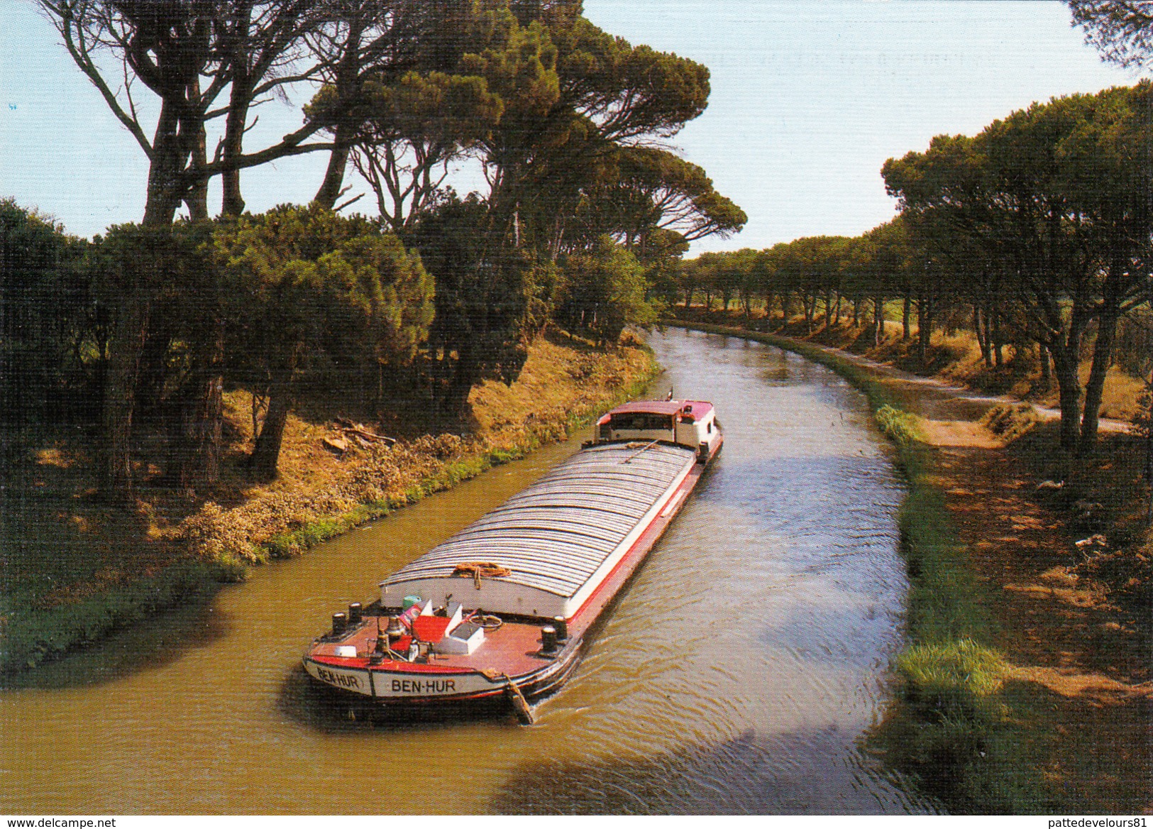 CPM Le Canal Du Midi Péniche Canal-Boat Barge Transport Maritime Ou Fluvial - Houseboats