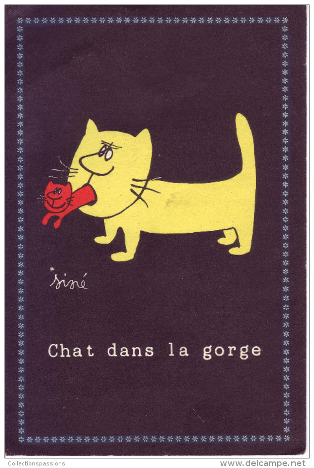 - SINE - Carte Postale. Humour - Chat Dans La Gorge - - Sine