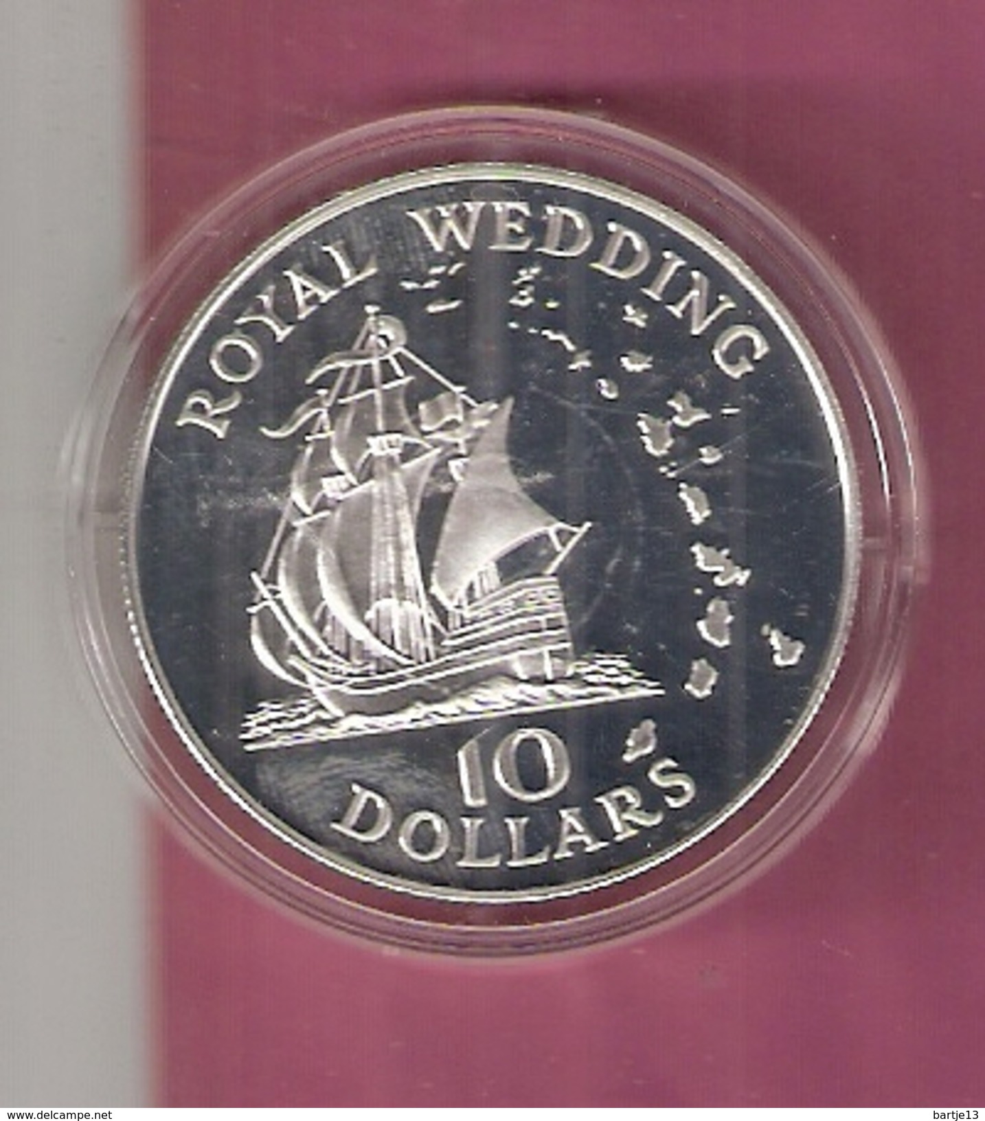 EAST CARIBBEAN TERRITORIES 10 DOLLARS 1981 SILVER PROOF HUWELIJK CHARLES & DIANA MARRIAGE - Britse Caribische Gebieden