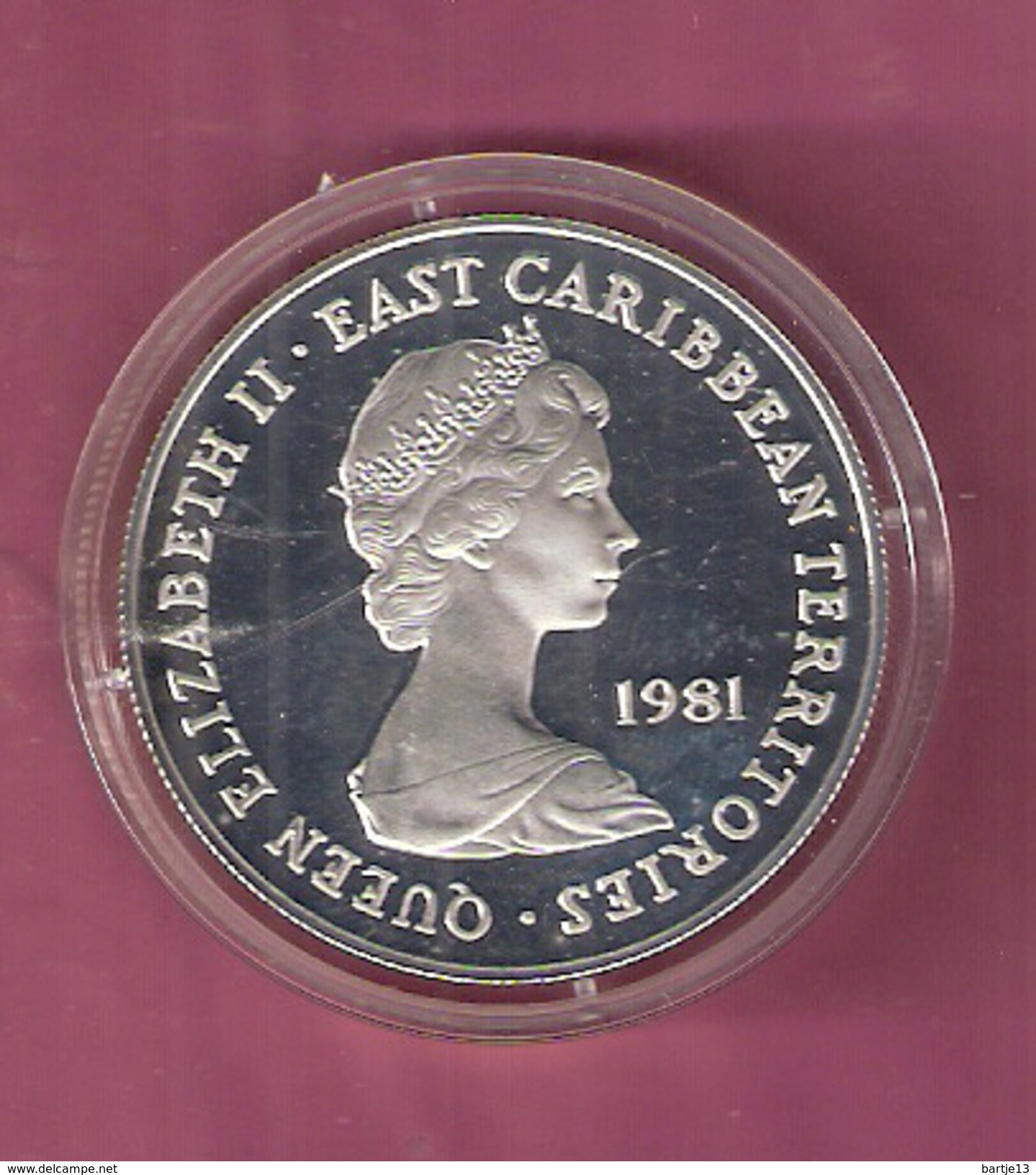 EAST CARIBBEAN TERRITORIES 10 DOLLARS 1981 SILVER PROOF HUWELIJK CHARLES & DIANA MARRIAGE - Britse Caribische Gebieden