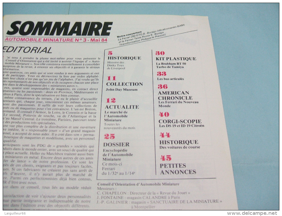 Magazine AUTOMOBILE MINIATURE N°3 Mai 1984 - Littérature & DVD