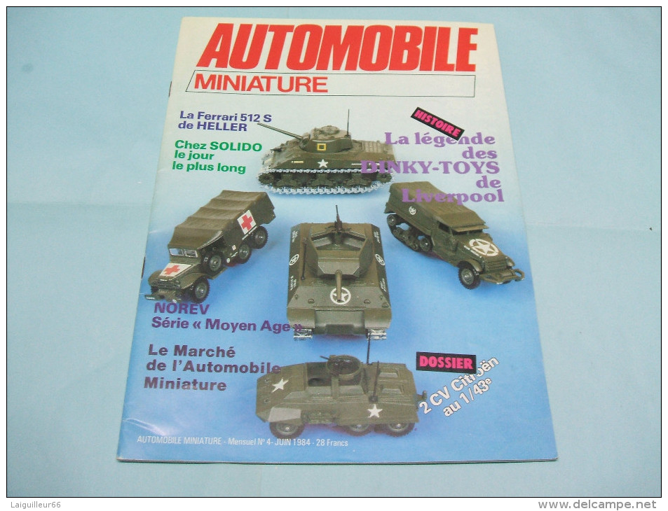 Magazine AUTOMOBILE MINIATURE N°4 Juin 1984 - Littérature & DVD