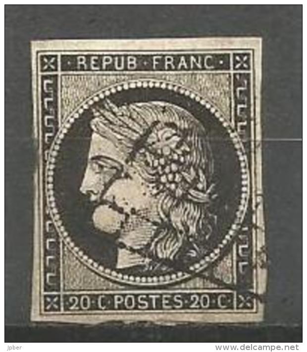 France - F1/008 - Type Cérès - N°3 - Obl.grille - 1849-1850 Cérès