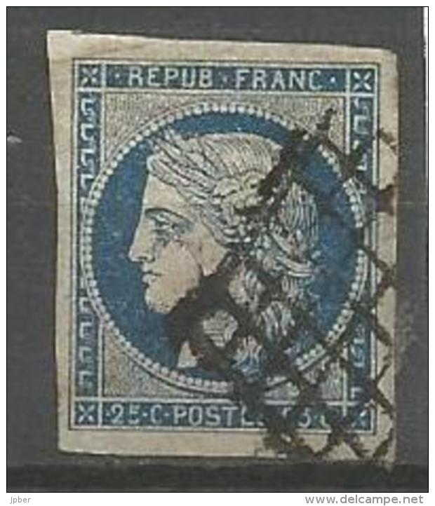 France - F1/012 - Type Cérès - N°4 - Obl. Grille - 1849-1850 Cérès