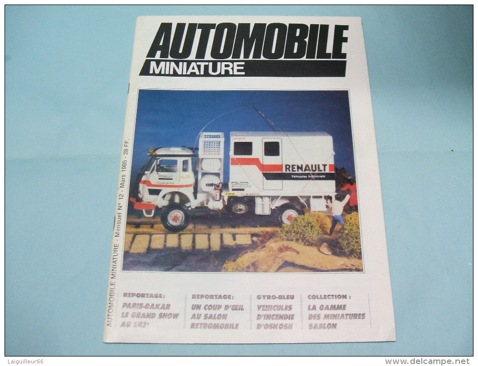 Magazine AUTOMOBILE MINIATURE N°12 Mars 1985 - Littérature & DVD