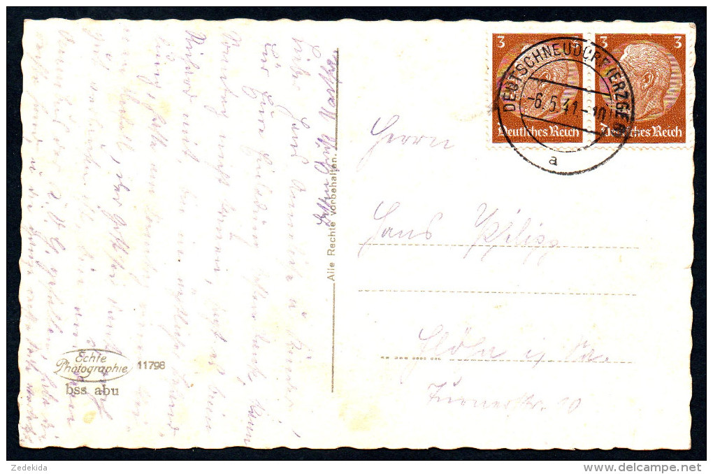 7973 - Alte Foto Ansichtskarte - Deutschneudorf Gel 1941 - Bss Abu 41798 - Seiffen