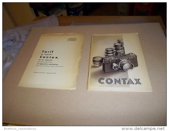 @ Photographie : CATALOGUE ANCIEN CONTAX ZEISS IKON - Matériel & Accessoires