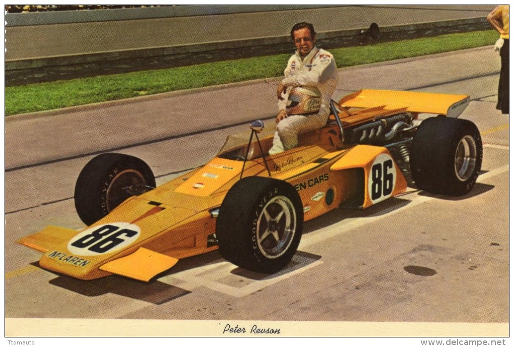 Peter Revson   -  2nd 1971  Indianapolis 500 Miles  -  Carte Postale - IndyCar