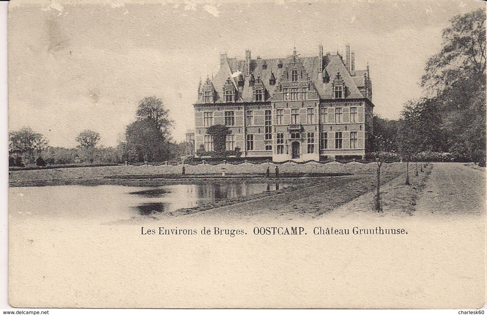 CPA Animée Belgique Les Environs De Bruges Oostcamp Château Gruuthuuse - Oostkamp