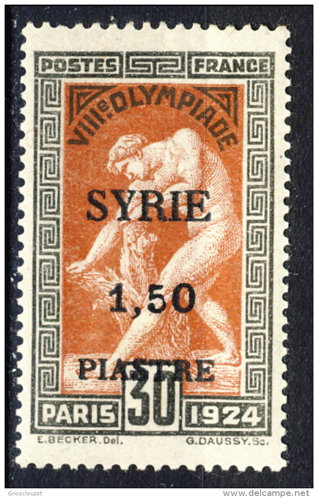 Siria 1924  N. 124 P. 1,50 Su C. 30  MNH Catalogo € 55 - Nuovi