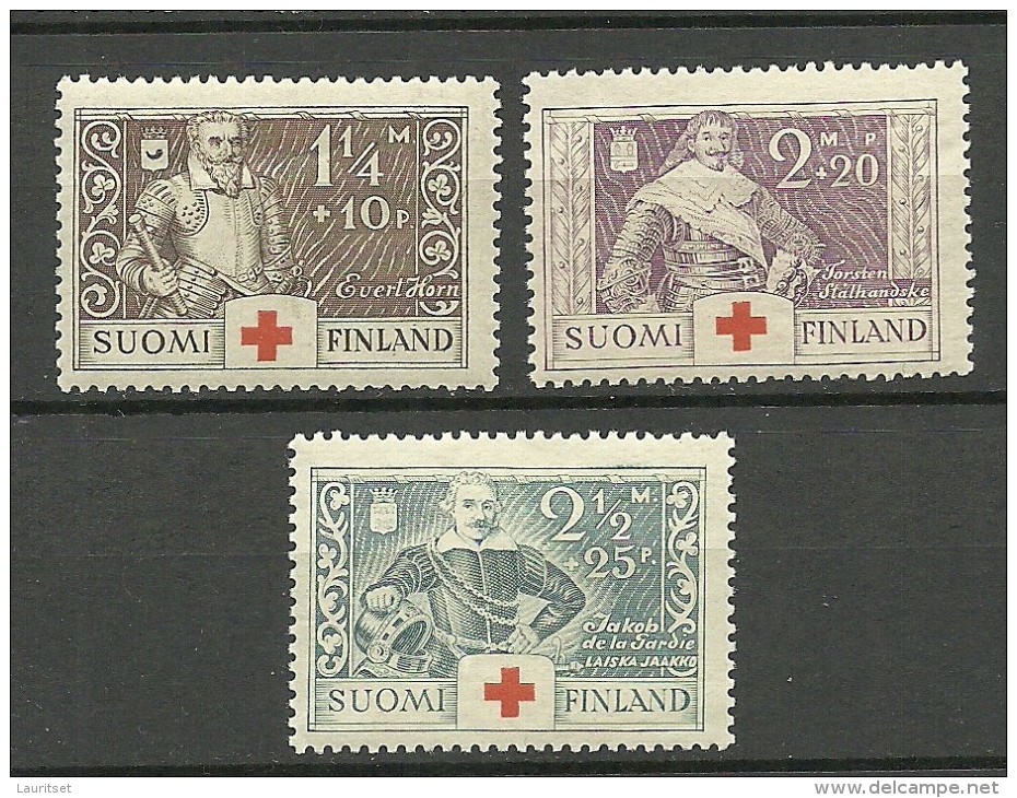 FINLAND FINNLAND 1934 Michel 184 - 186 Kriegshelden MNH - Unused Stamps