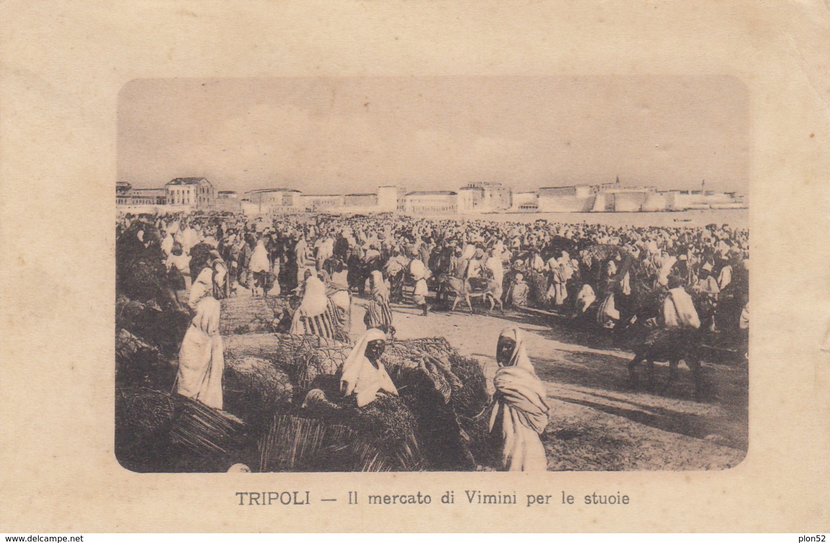 10756-GARIAN(TRIPOLITANIA)-1913-IL MERCATO DI VIMINI PER LE STUOIE - EX COLONIE ITALIANE-FP - Poststempel