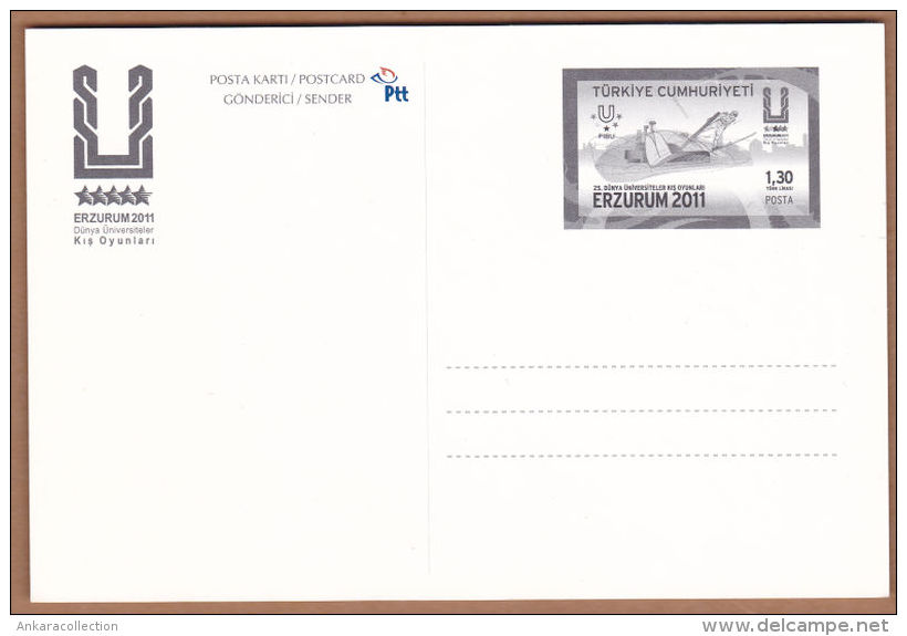 AC - TURKEY POSTAL STATIONARY - 25th WINTER UNIVERSIADE ERZURUM 27 JANUARY 2011 - Postal Stationery