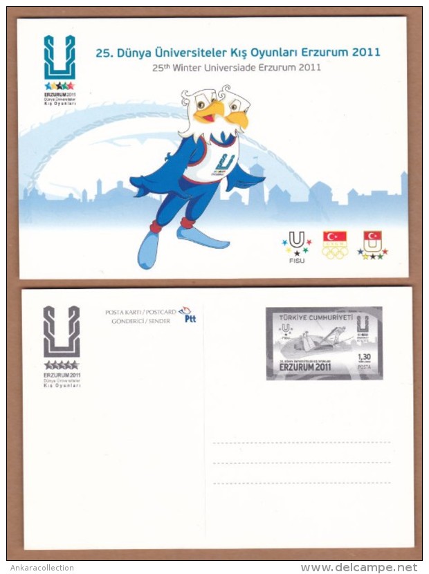 AC - TURKEY POSTAL STATIONARY - 25th WINTER UNIVERSIADE ERZURUM 27 JANUARY 2011 - Entiers Postaux