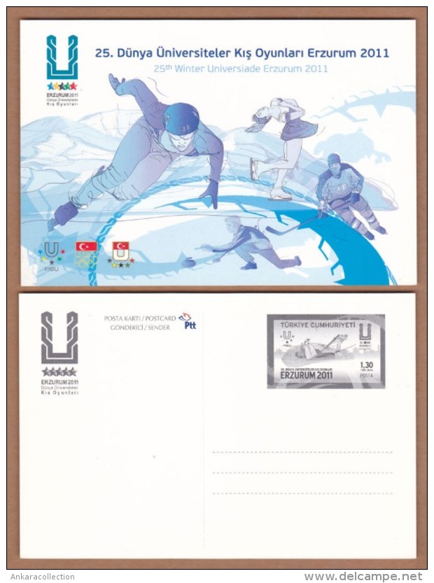 AC - TURKEY POSTAL STATIONARY - 25th WINTER UNIVERSIADE ERZURUM 27 JANUARY 2011 - Entiers Postaux