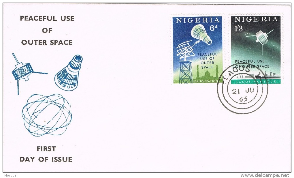 20059. Carta F.D.C. LAGOS (Nigeria) 1963. Placeful Ise Of Space - Afrika