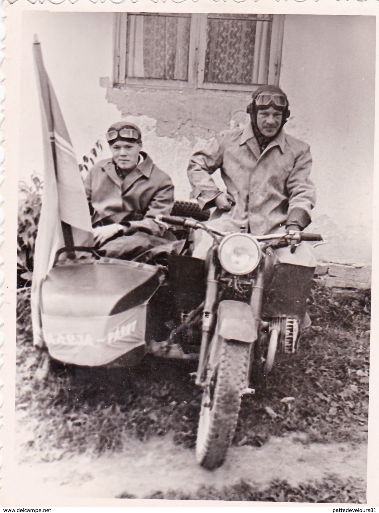 Photo Originale 9 X 11,5 Sport Mécanique Motocyclette Side-Car Moto 2 Roues Non Située - Sport