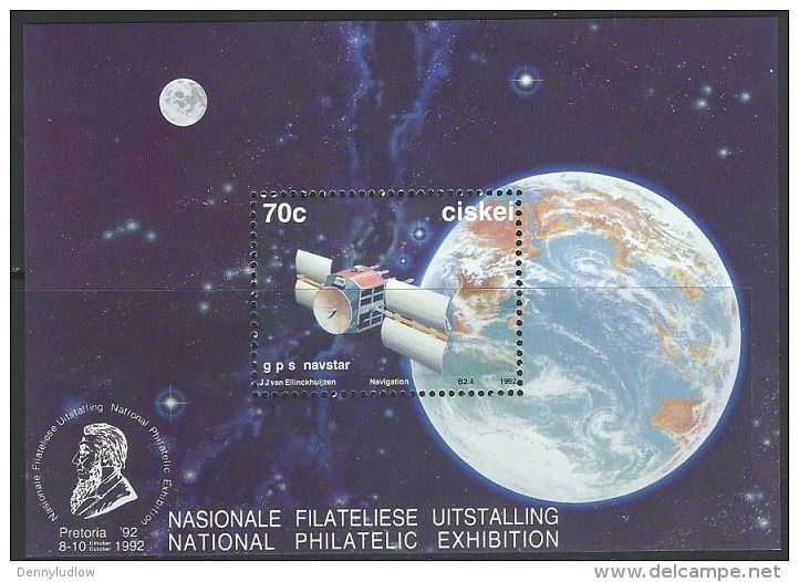 South Africa Ciskei  1992   Sc#192a  Navstar Souv Sheet  MNH**  2016 Scott Value $2.50 - Africa